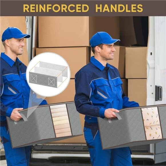 2 Pack Clothes Storage Bags, 24 Gallon Storage Containers with Handle Sturdy - Picture 5 of 7